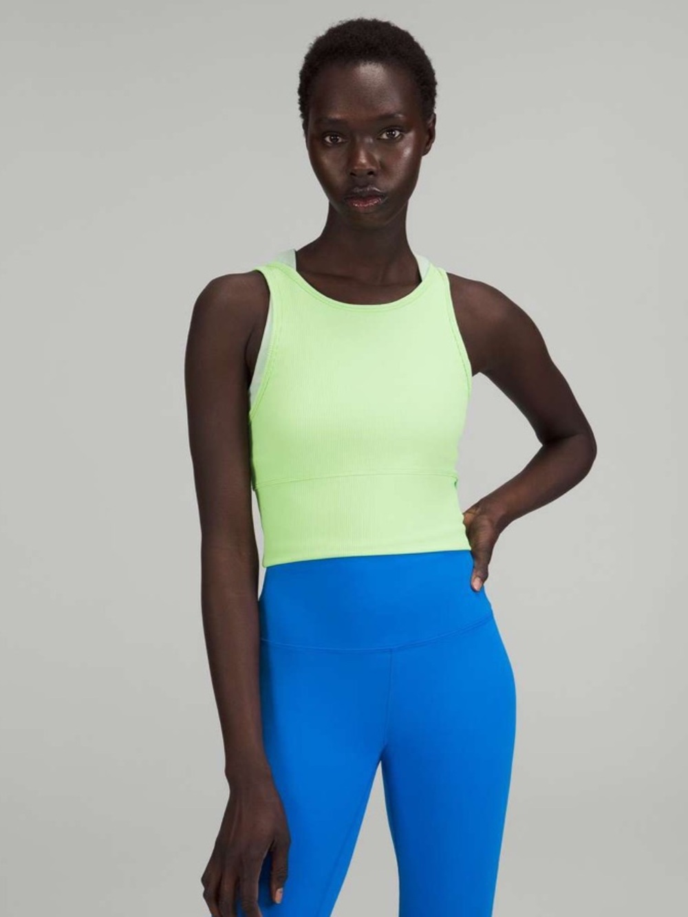 LULULEMON POWER PIVOT TANK SCREAM GREEN